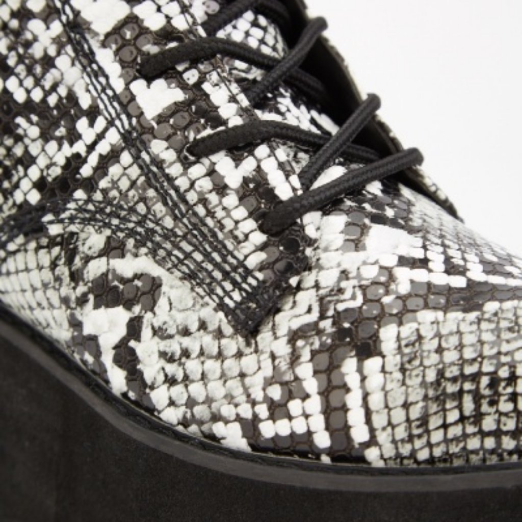 Python Skin Pattern Platform Boots